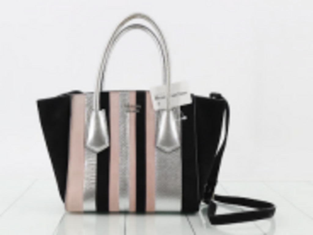 Pink/Black/Silver Stripe 2 Way Bag