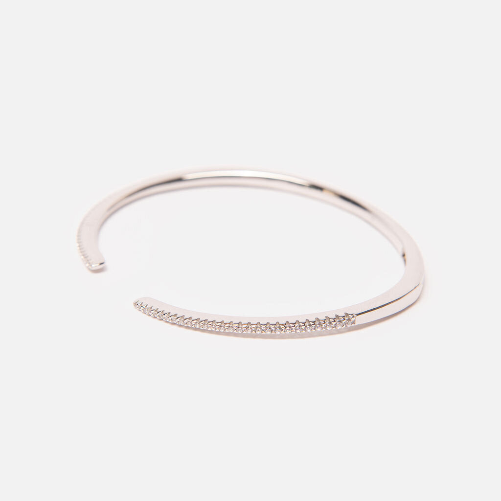 Jetsy Sadie Contemporary White Gold Thin Spike Cuff