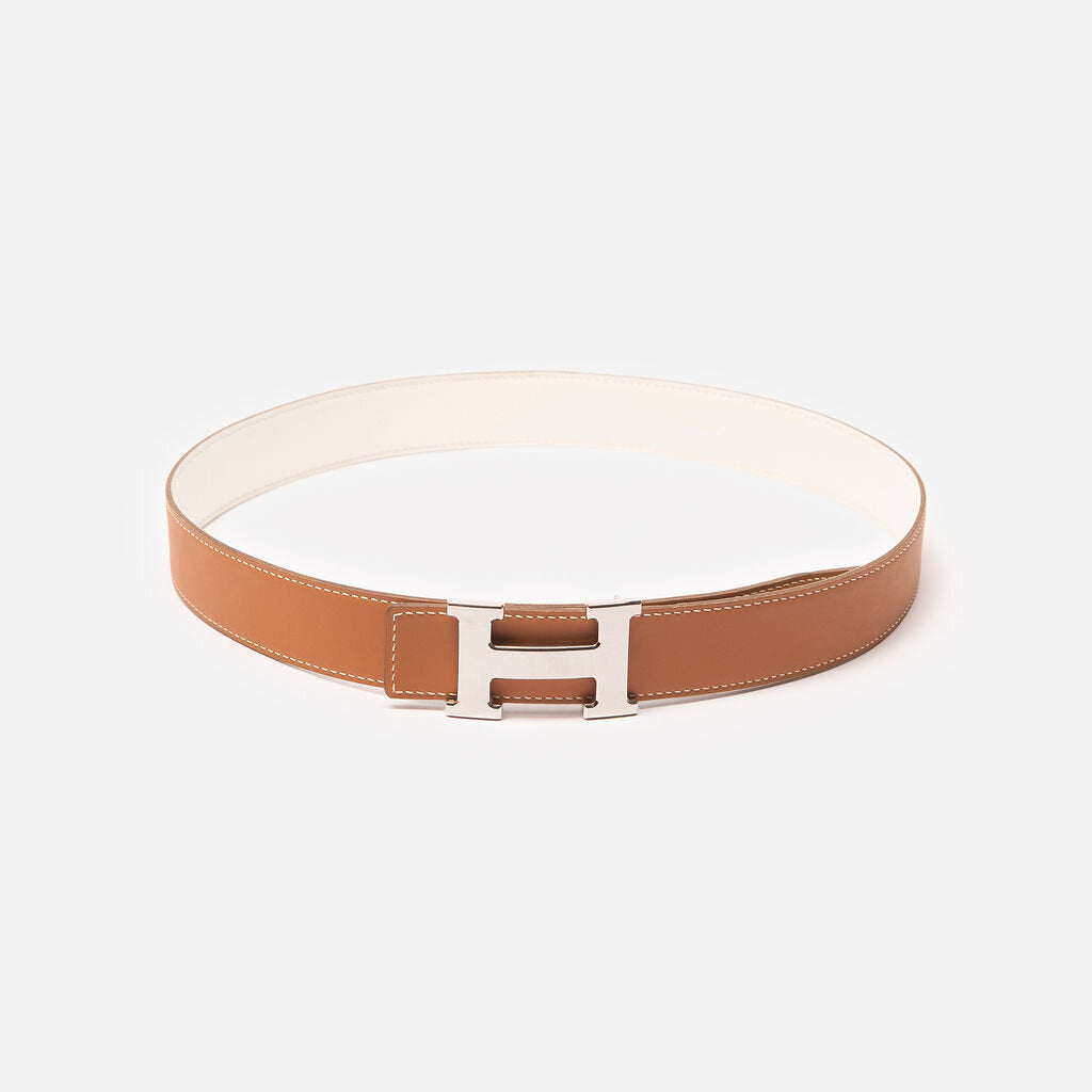 Hermes Constance Brown & White Belt