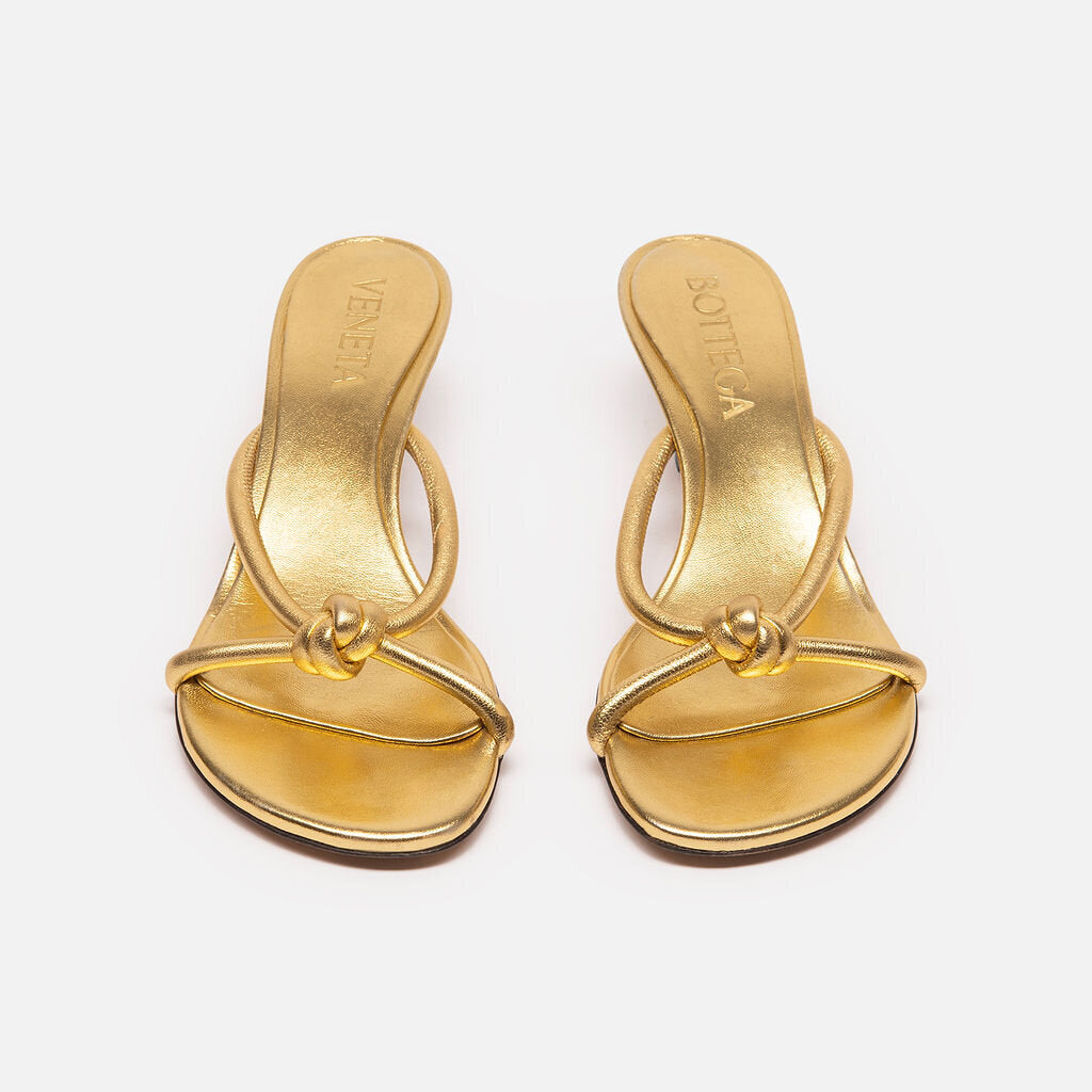 Bottega Veneta Gold Leather Scandal Knot