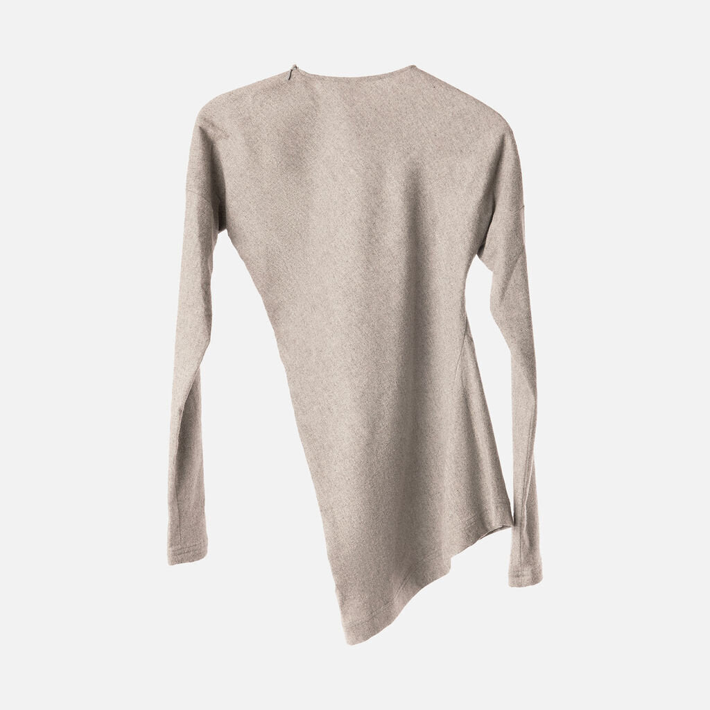Toteme Grey Wool Twisted Flannel Top