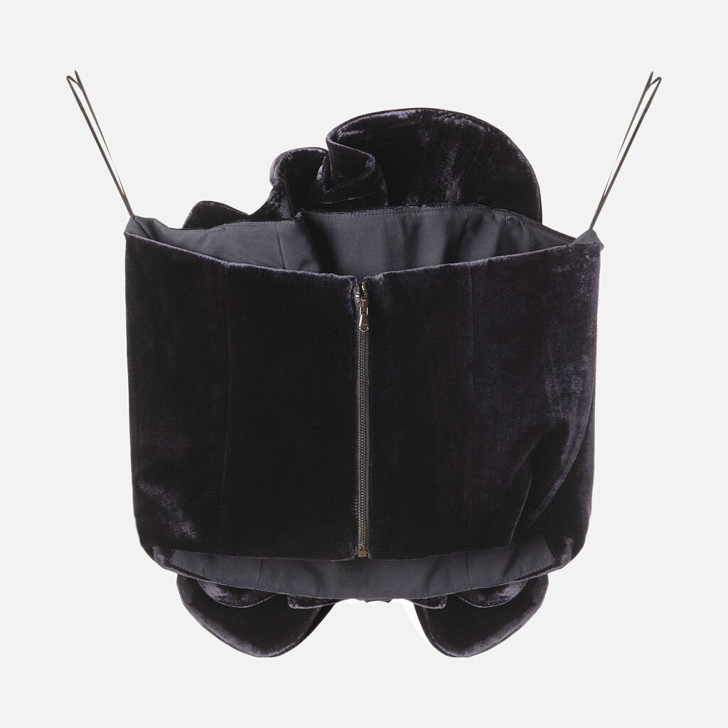 Hellessy Dark Navy Velvet Bustier Top