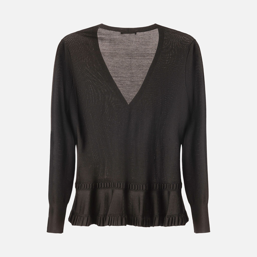 Alexander McQueen Black Wool Cardigan