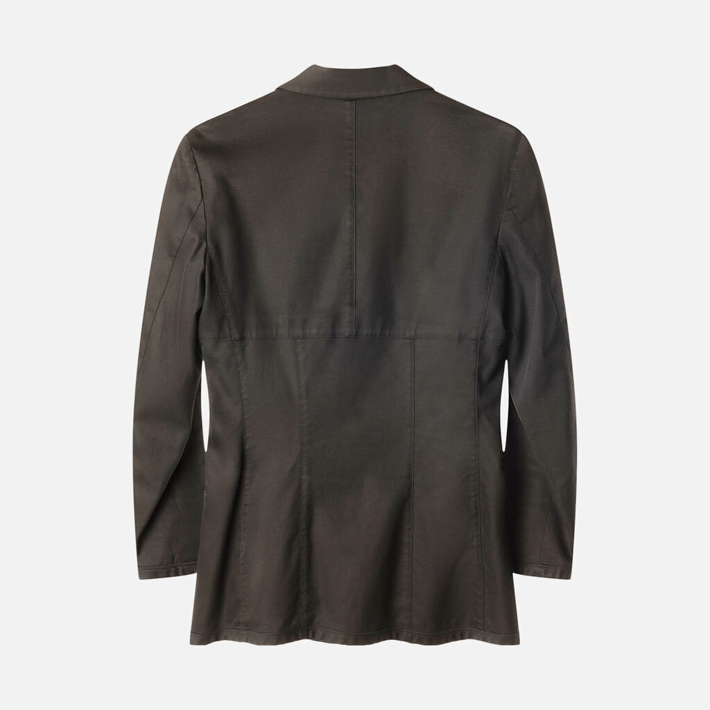 Narcisco Rodriguez 1990s Black Cotton Blend Blazer
