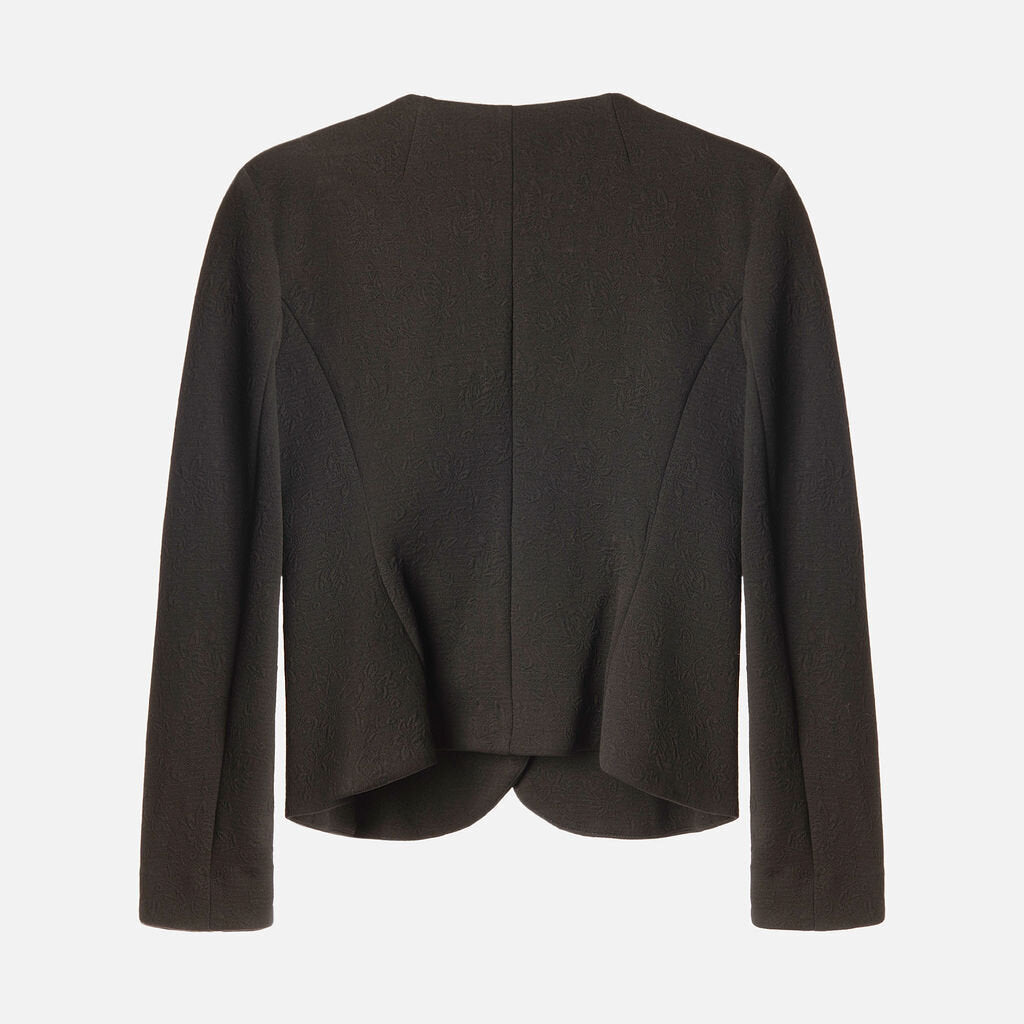 Veronica Beard Black Poly Jacquard Jacket