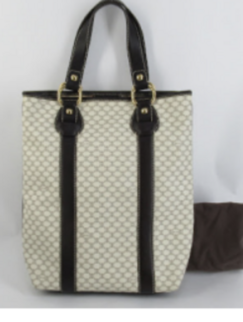 Cream and Brown Macadam Tote
