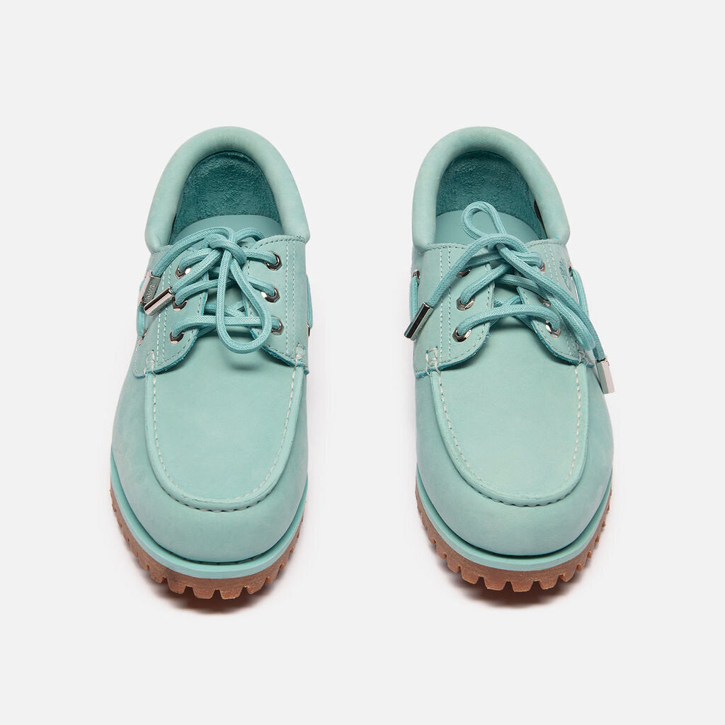 Timberland X Jacquemus Turqoise Leather Boat Shoe