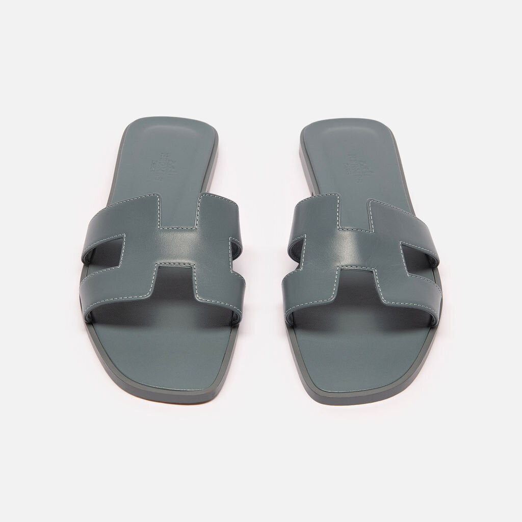 Hermes Teal Oran Sandal