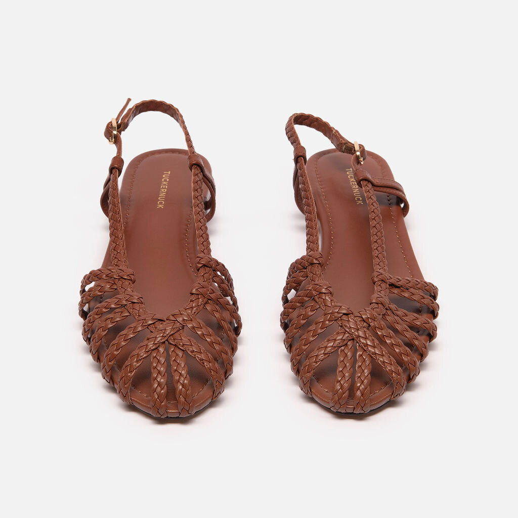 Tuckernuck Brown Braided Leather Sandals