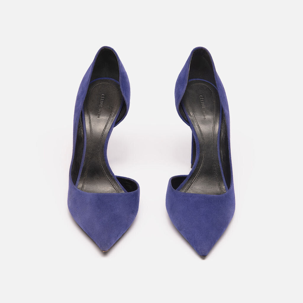 Celine Purple Suede Pumps