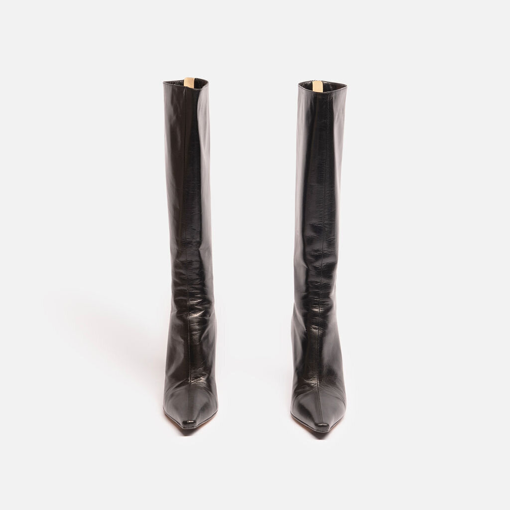 Jimmy Choo Black Leather Heeled Boot