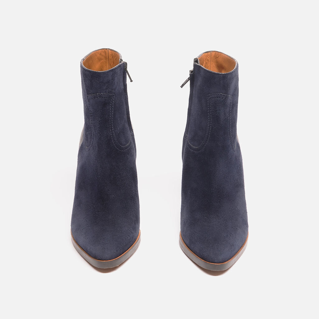 Chloe Navy & Black Suede Boot