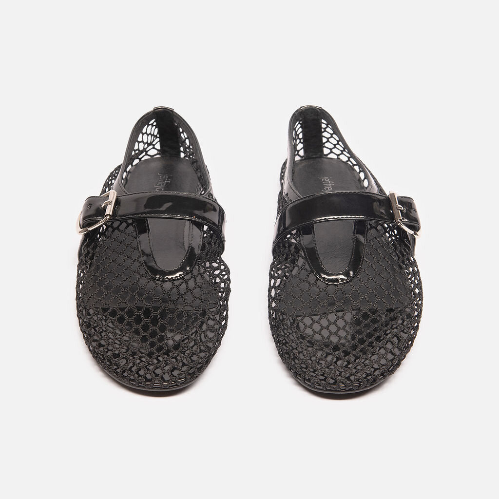 Jeffrey Campbell Black Mesh Ballet Flat