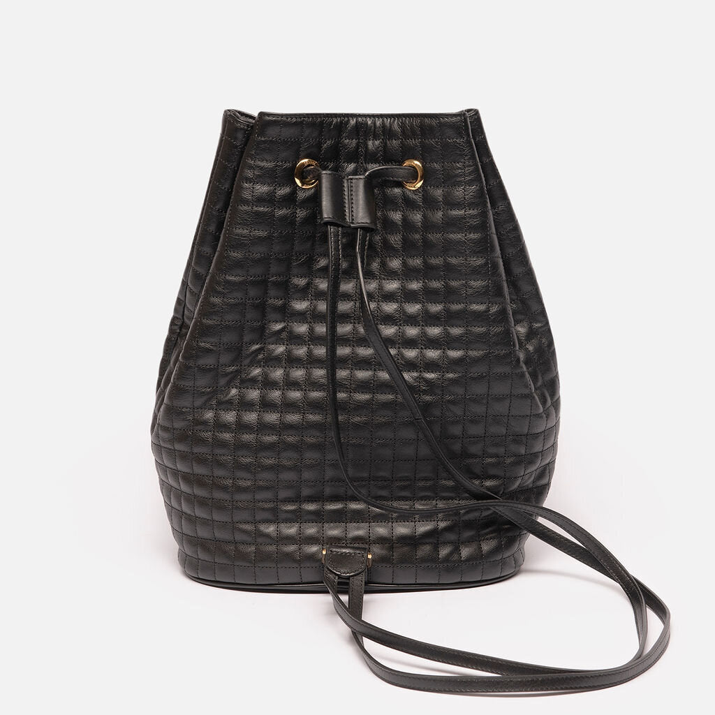 Celine Bucket Black Square Backpack