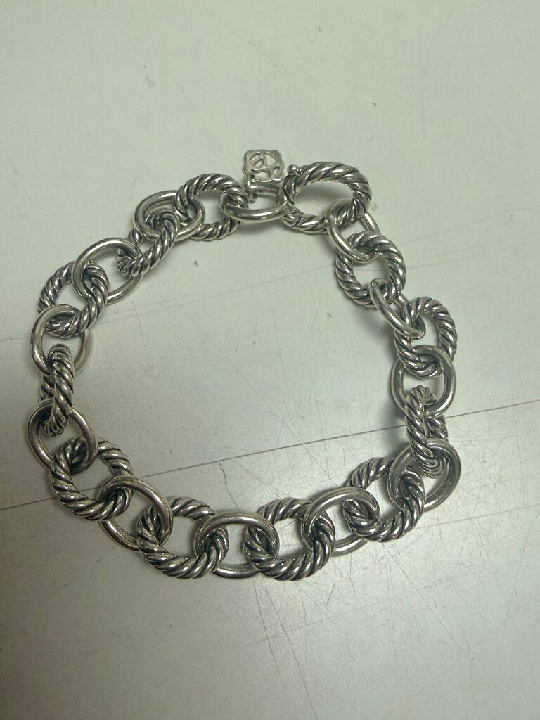 Sterling Oval Link Chain Bracelet -DY tag