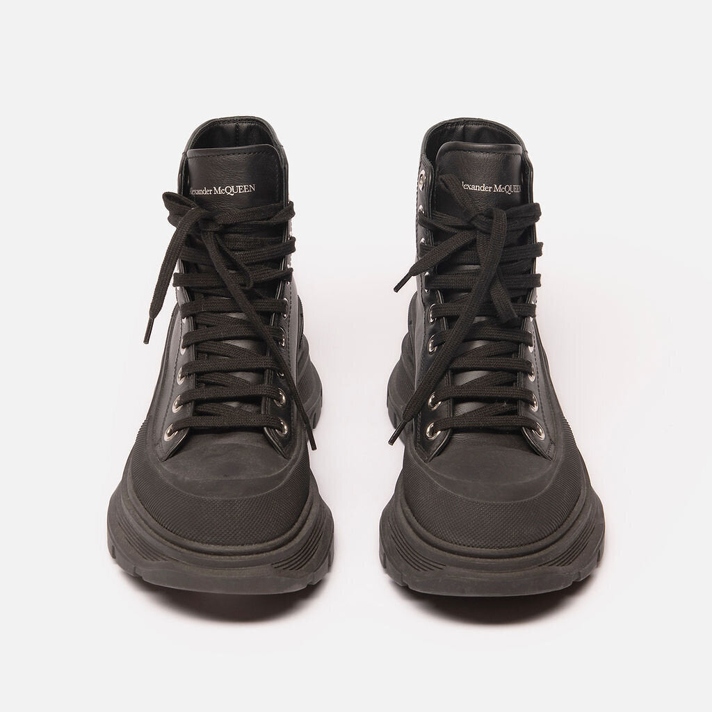 Alexander McQueen Black Platform Combat Boot