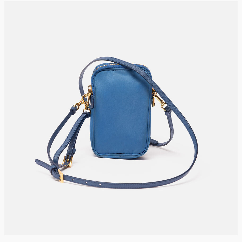 Prada Blue Nylon Phone Crossbody