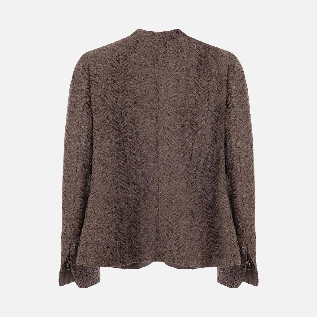 Giorgio Armani Grey Herringbone Jacket