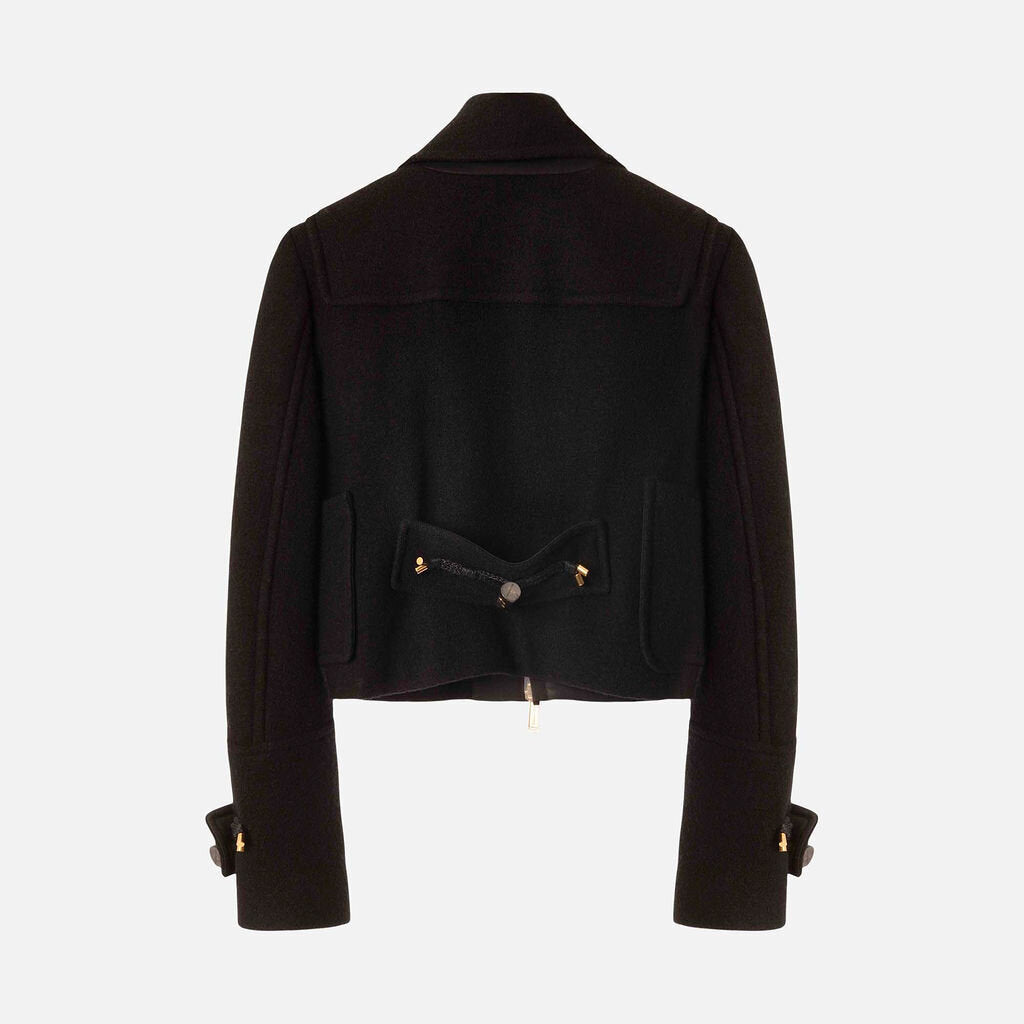 DSquared2 Black Wool Zip Up Jacket