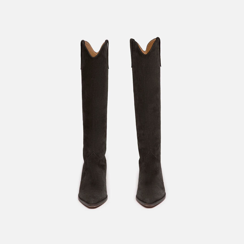 Isabel Marant Grey Suede Western Tall Boot