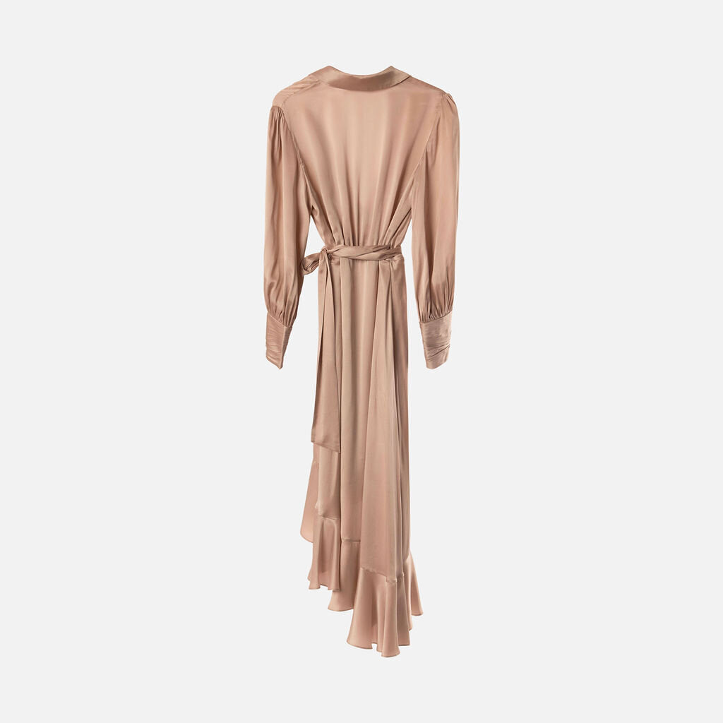 Zimmermann Blush Silk Wrap Dress