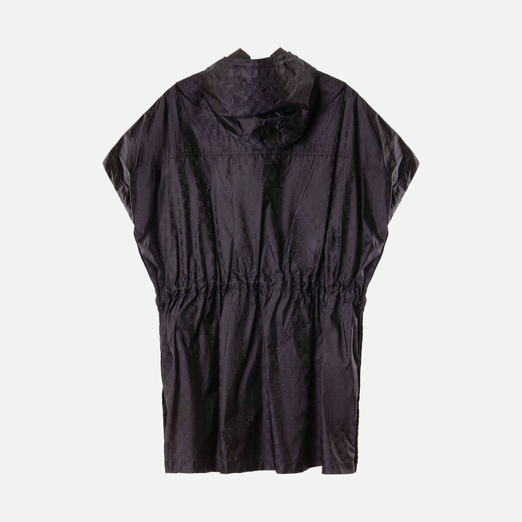 Gucci Navy Polyamide GG Hooded SS Jacket
