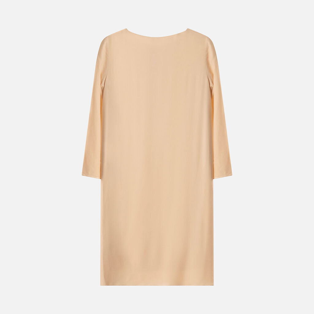 The Row Cream Acetate & Viscose Midi Dress