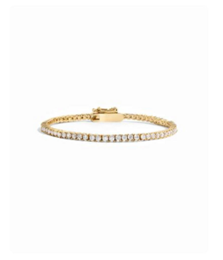 Tennis Bracelet w Latch YG 7"