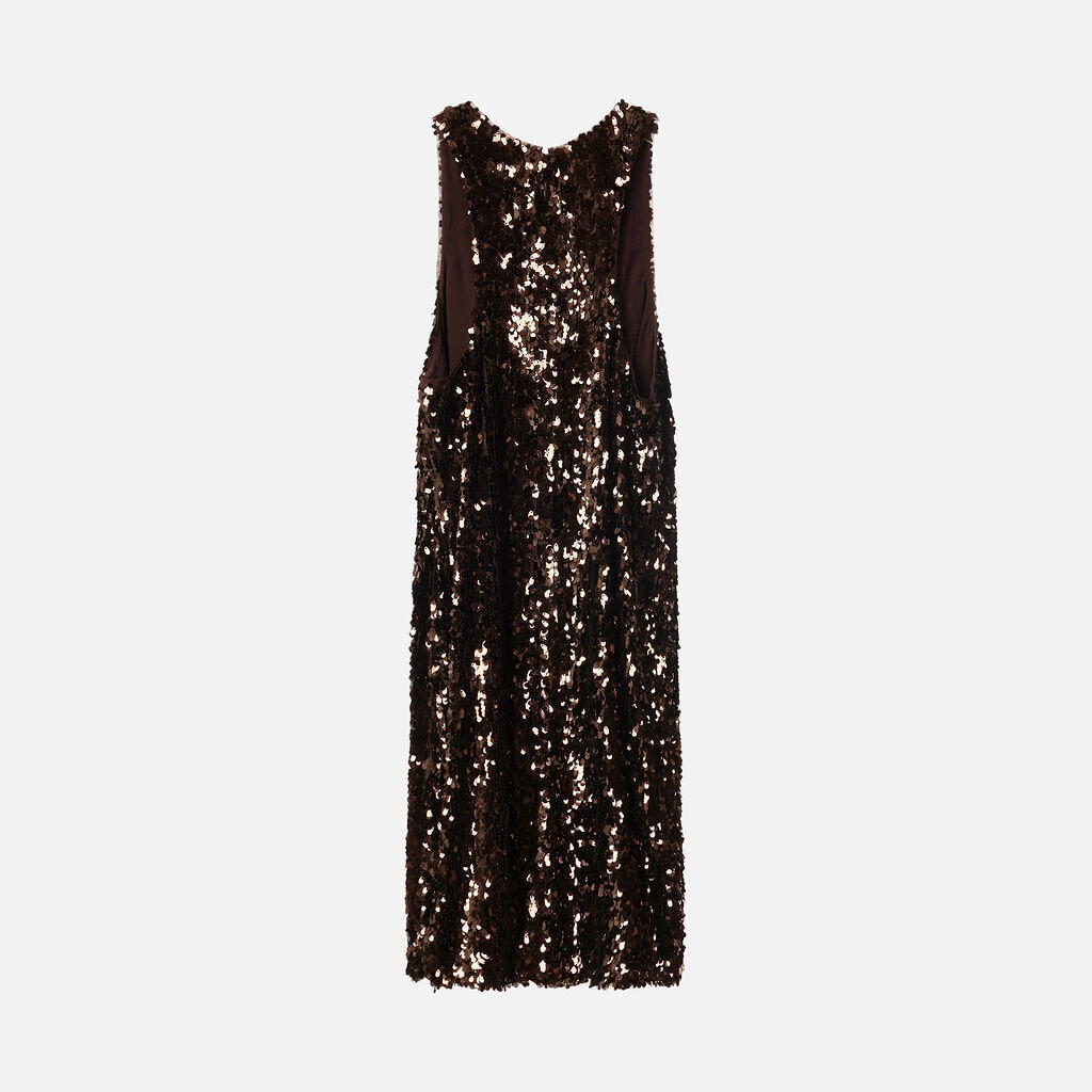 Vince Brown Sequin Mini Dress