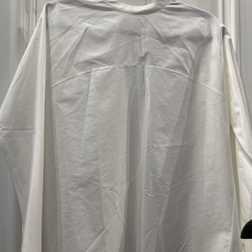 White Cotton Asymmetrical Top
