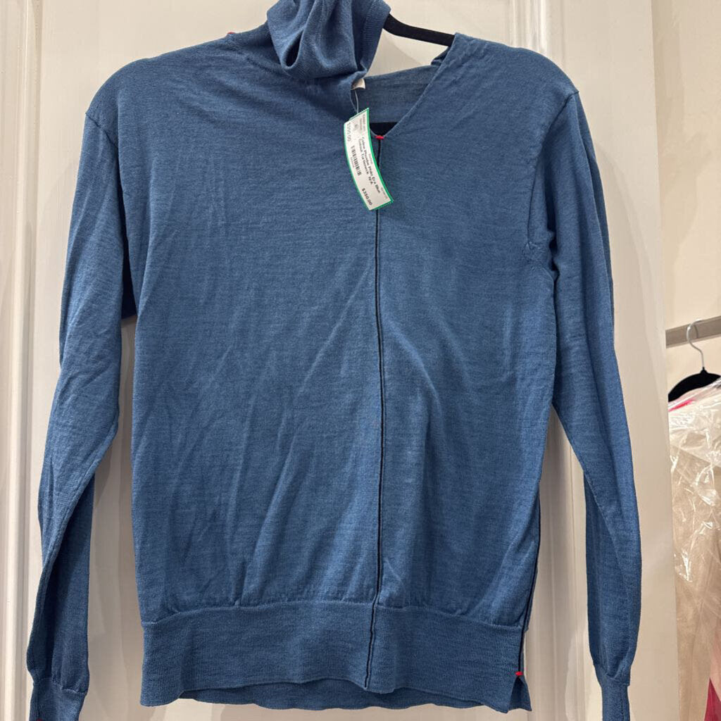 Phoebe Philo Era Blue Cutout Turtleneck