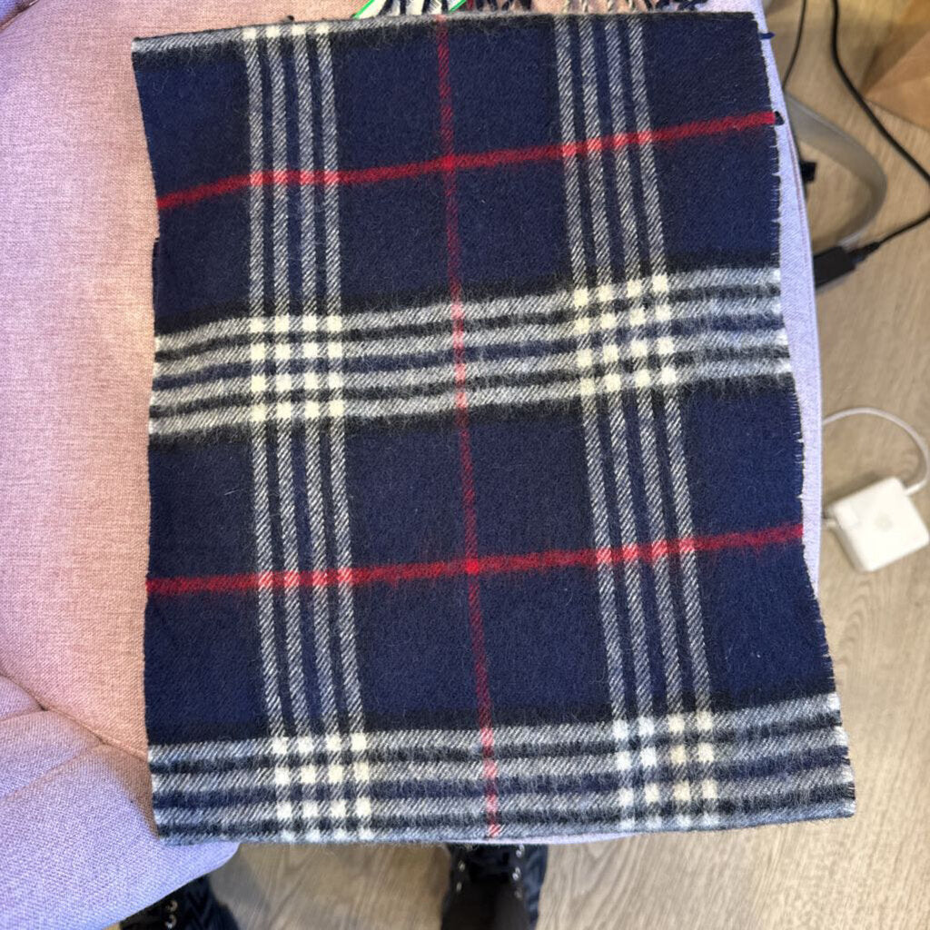 Wool Burberry Scarf Red/Blue/White
