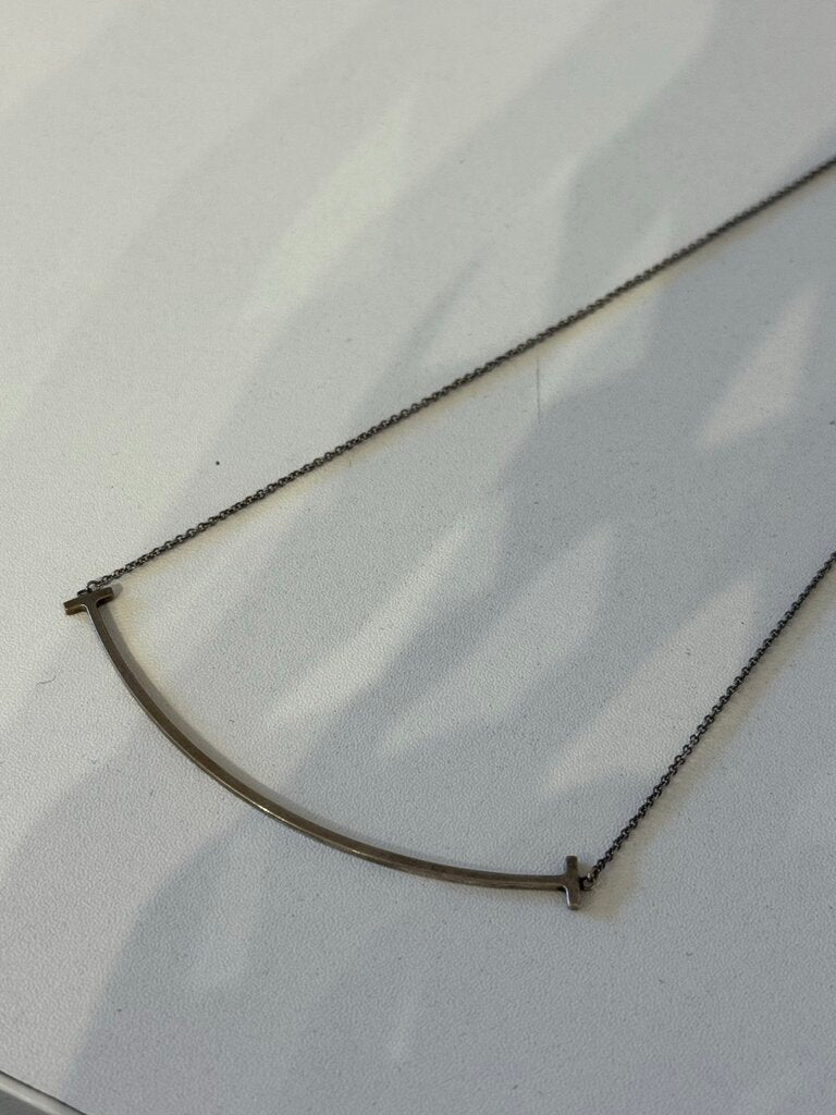 Sterling Silver Smile Necklace