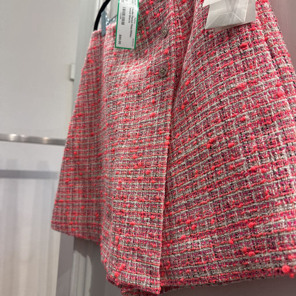 Pink/White Tweed Shorts