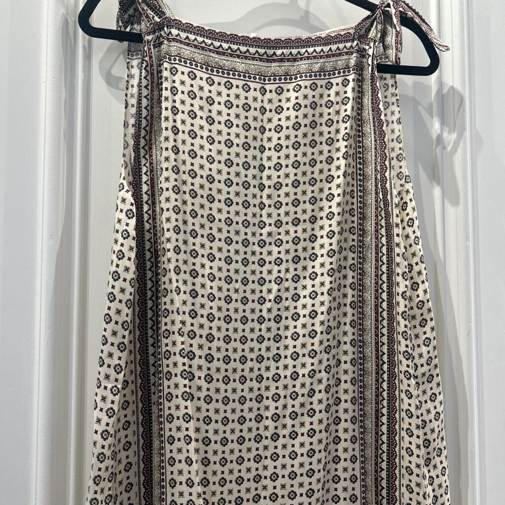 White Printed Silk/Viscose Mini Dress (498 retail)