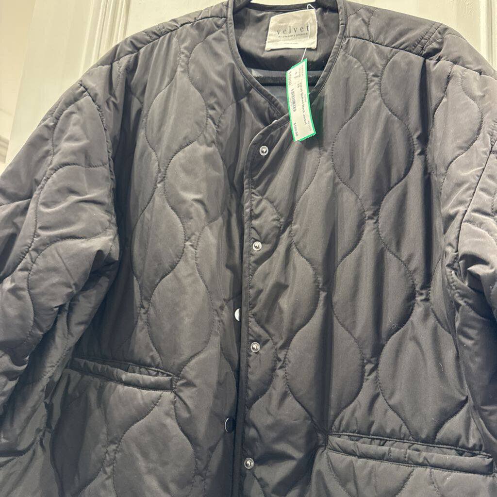 Qullted Black Jacket