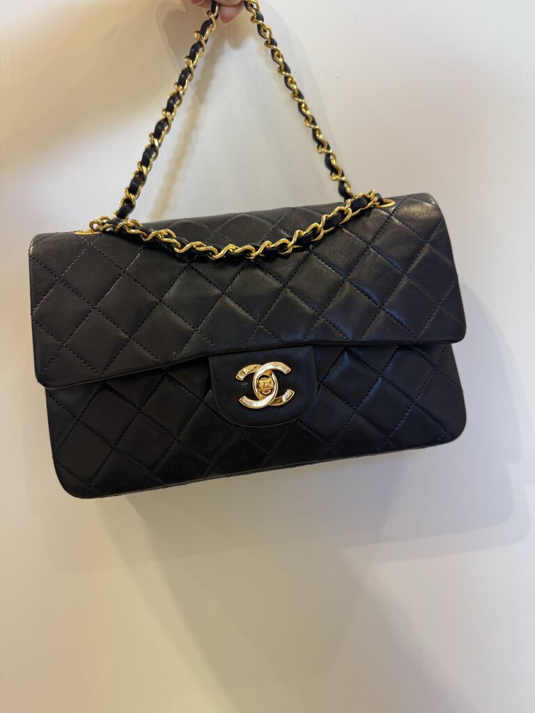 1989-1991 Navy Lambskin Double Flap
