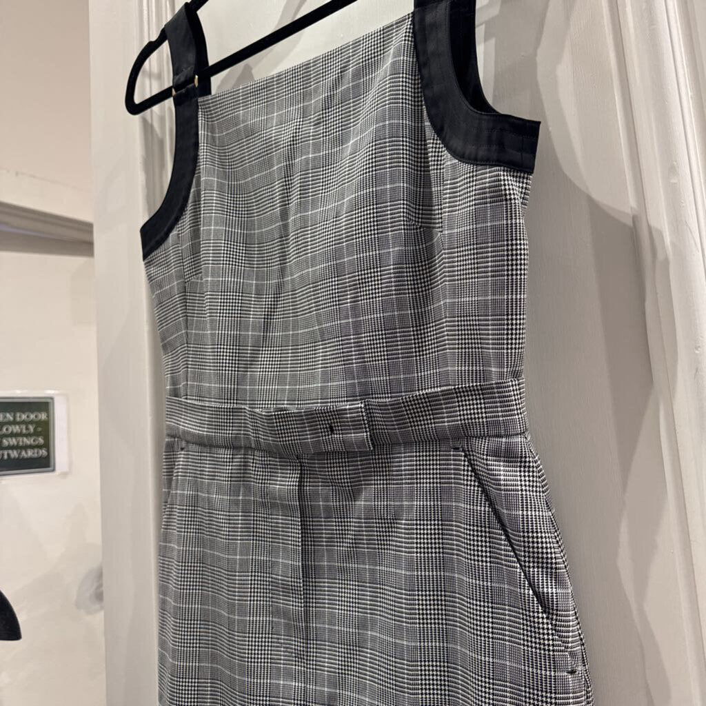 Max Mara Black And White Plaid With Belt