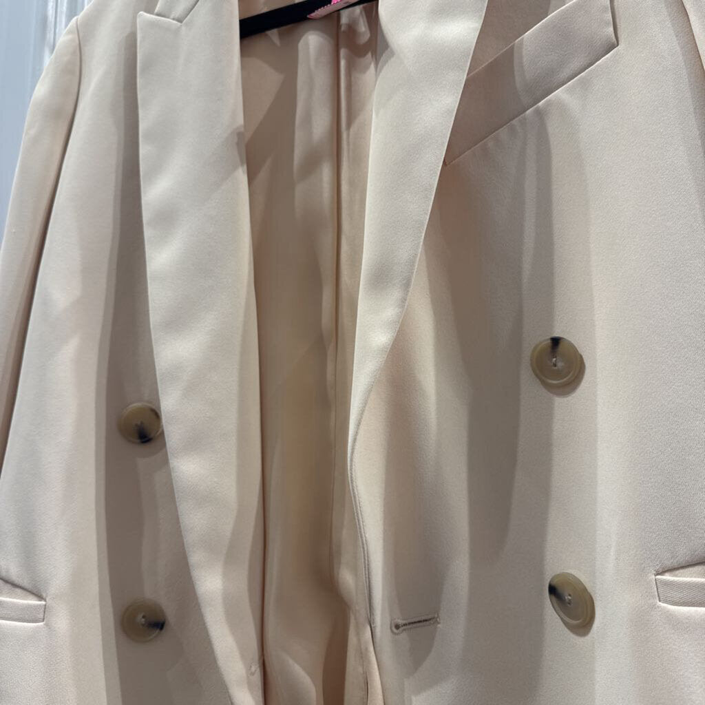 Butter Yellow Poly Blazer