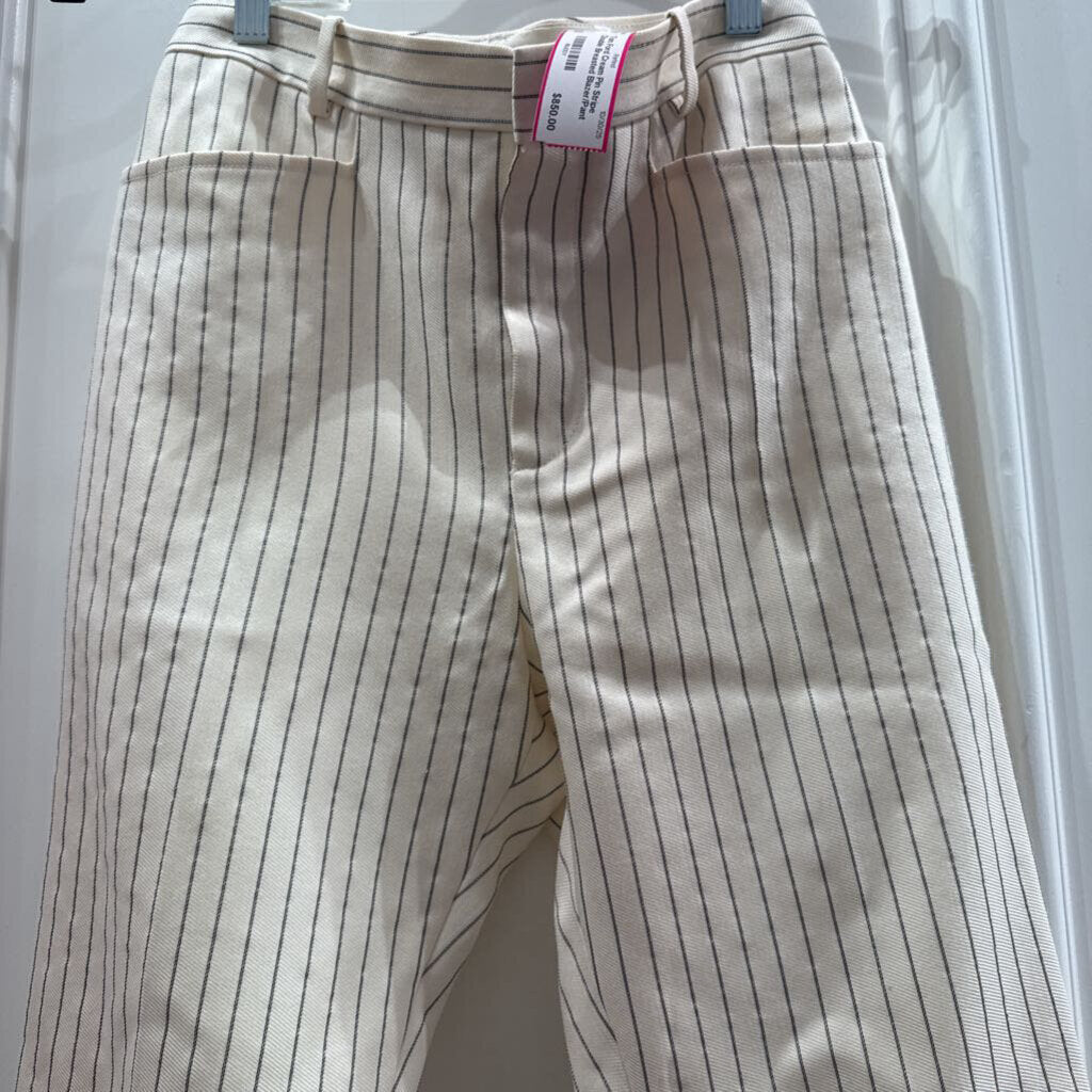 Cream Pin Stripe Double Breasted Blazer/Pant