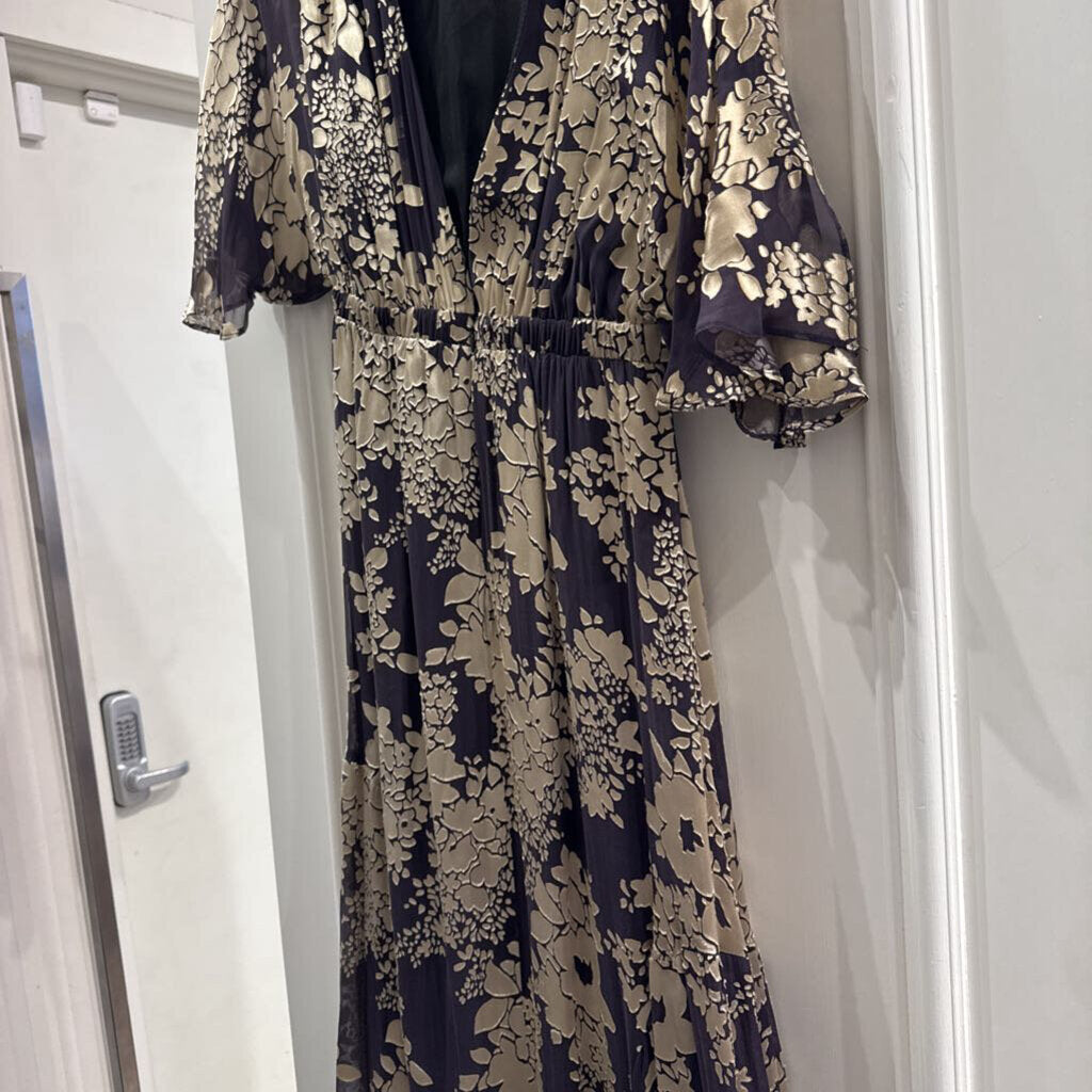 Brown Floral Maxi Dress