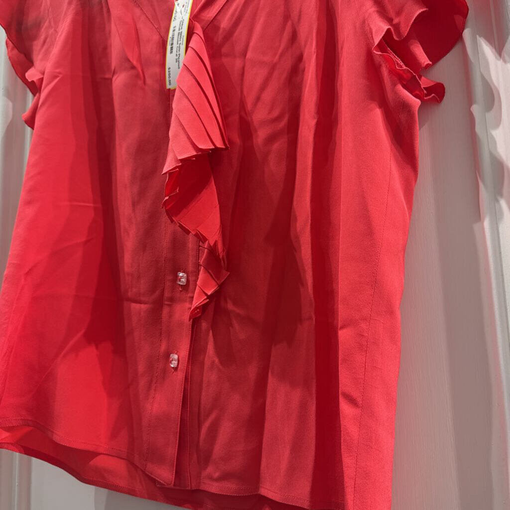 1980s Satin Pleated Detail Blouse