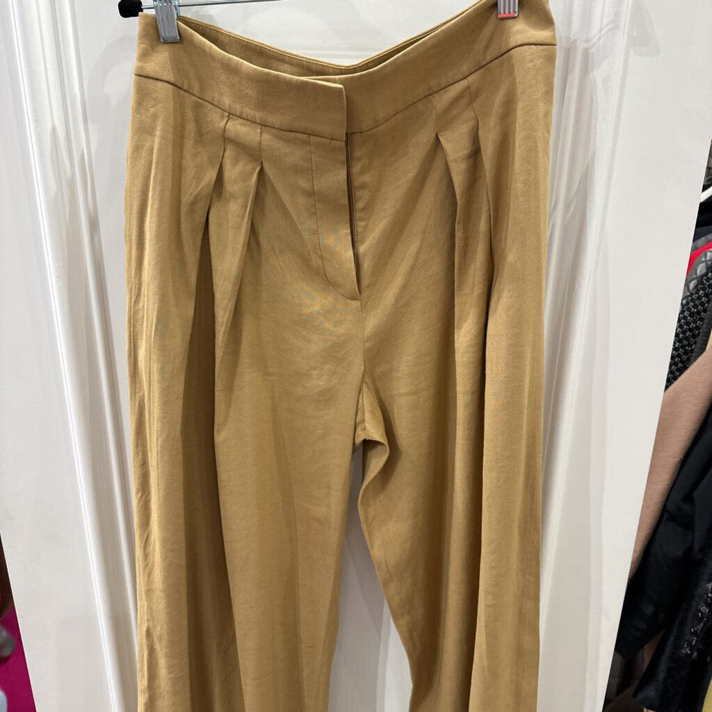 Camel Wide Pleated Pant