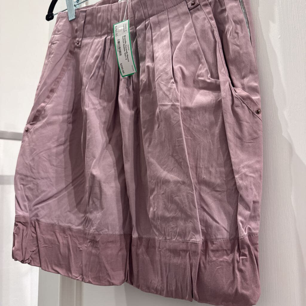 Mauve Cotton Bubble Skirt