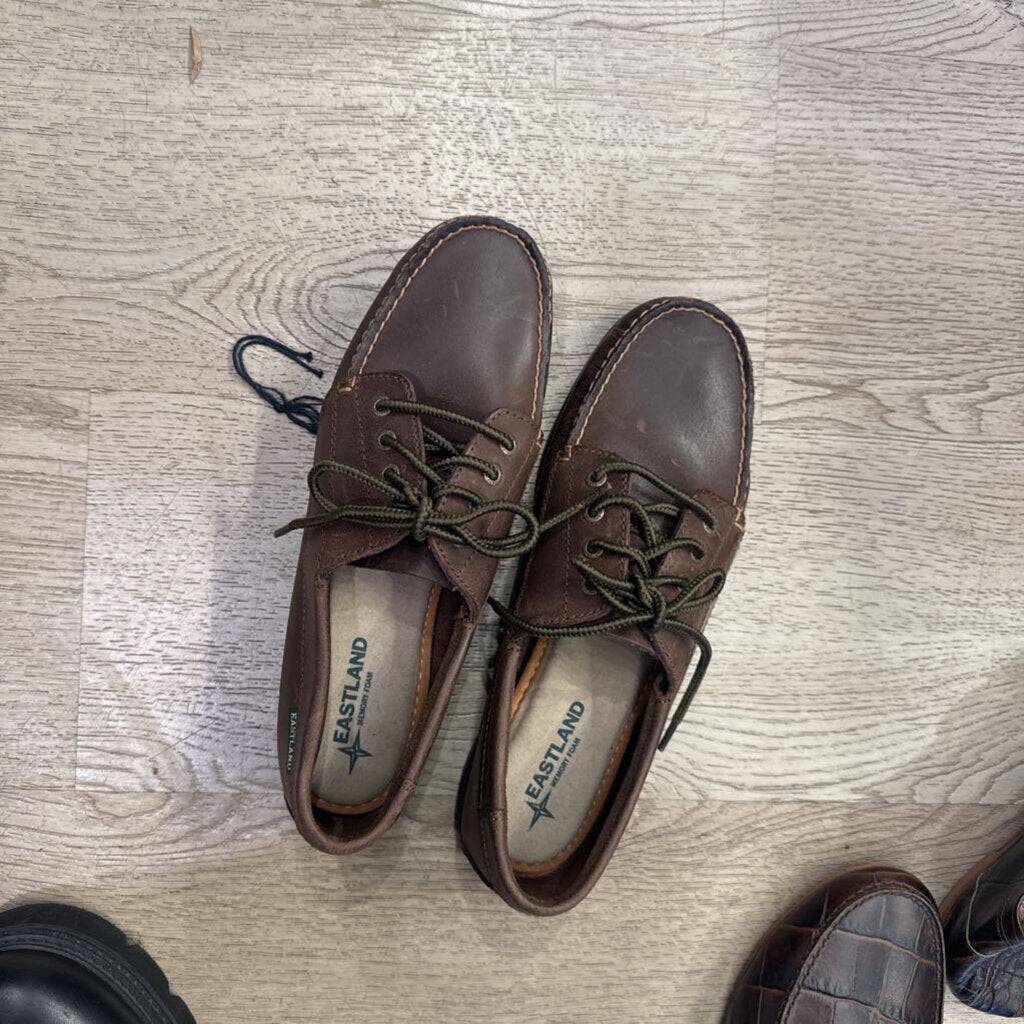 Brown Leather Boat Shoes(80)