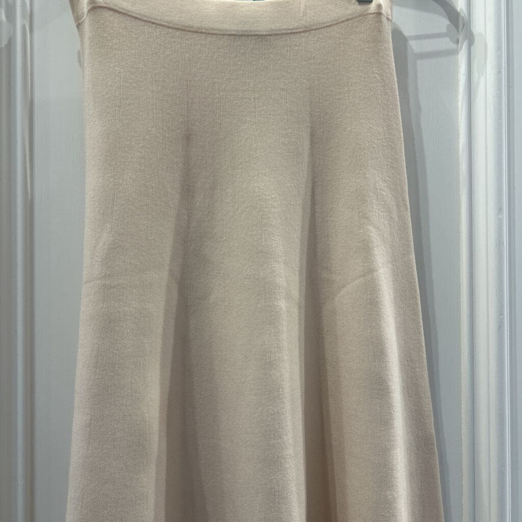 Cream Wool/Cashmere Midi Circle Skirt