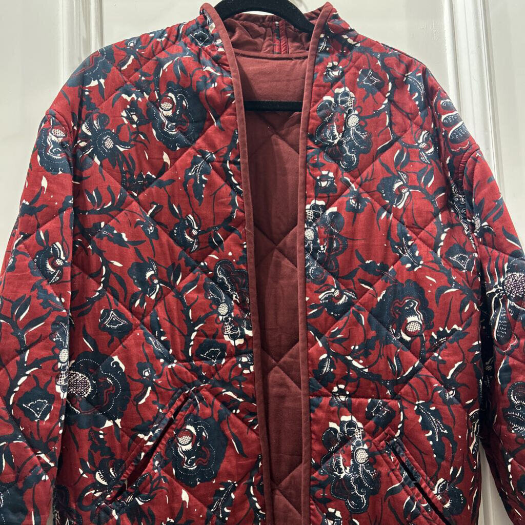 Burgundy Quilted Reverisble Jacket