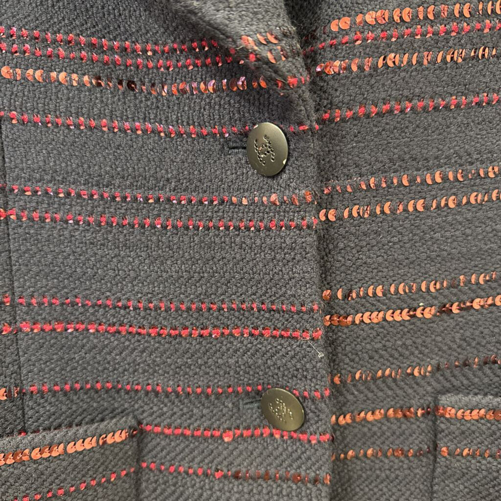 A/W2000 Wool/Cotton Sequin Tweed Blazer