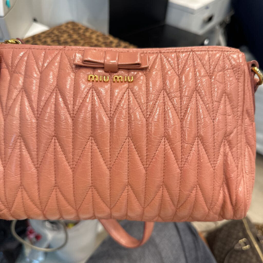 Miu Miu Pink Leather Shoulder Bag