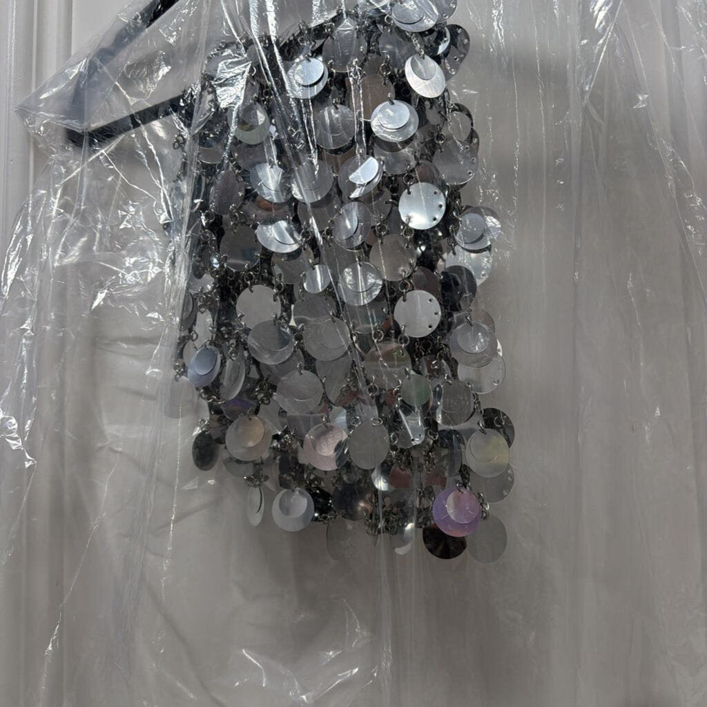 Silver Sparkle Disc Skirt (2290)
